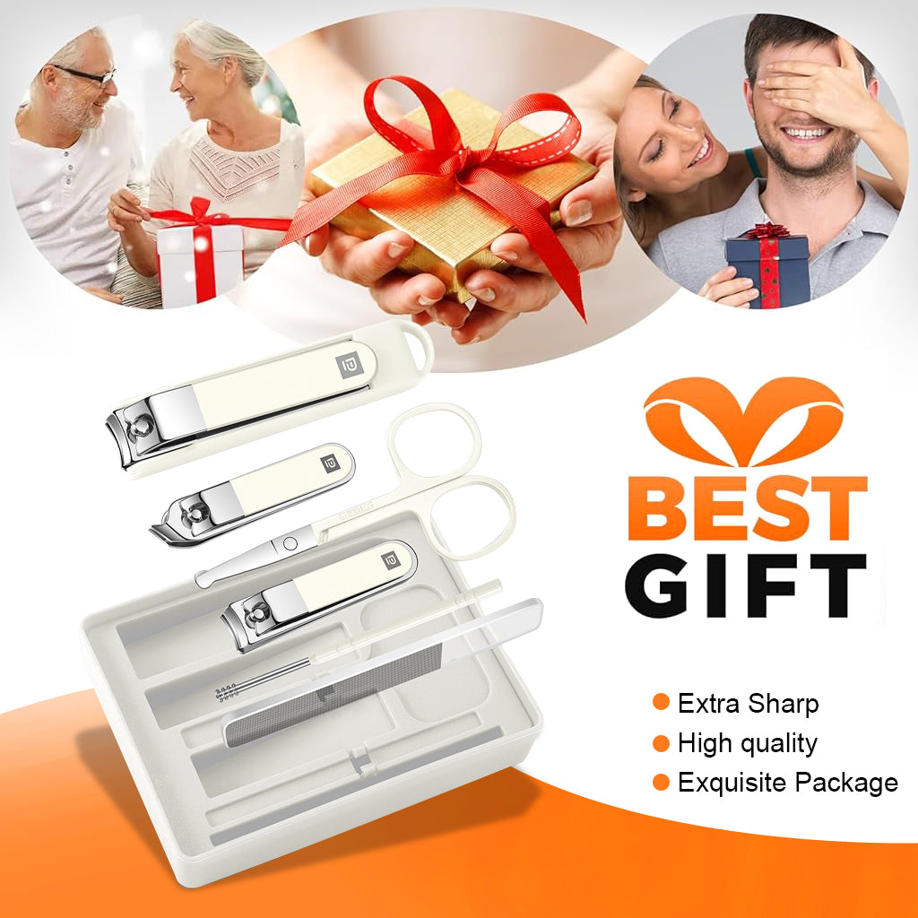 MAYCREATE Travel Grooming Tool Kit with Case Set of 6Pcs Stainless Steel Grooming Tools Includes Nail Clippers Angled Toe Nail Clipper Ear Wax Removal Tools Nose Hair Trimmer, Travel Grooming Set MAYCREATE Travel Grooming Tool Kit with Case Set of 6Pcs Stainless Steel Grooming Tools Includes Nail Clippers Angled Toe Nail Clipper Ear Wax Removal Tools Nose Hair Trimmer, Travel Grooming Set